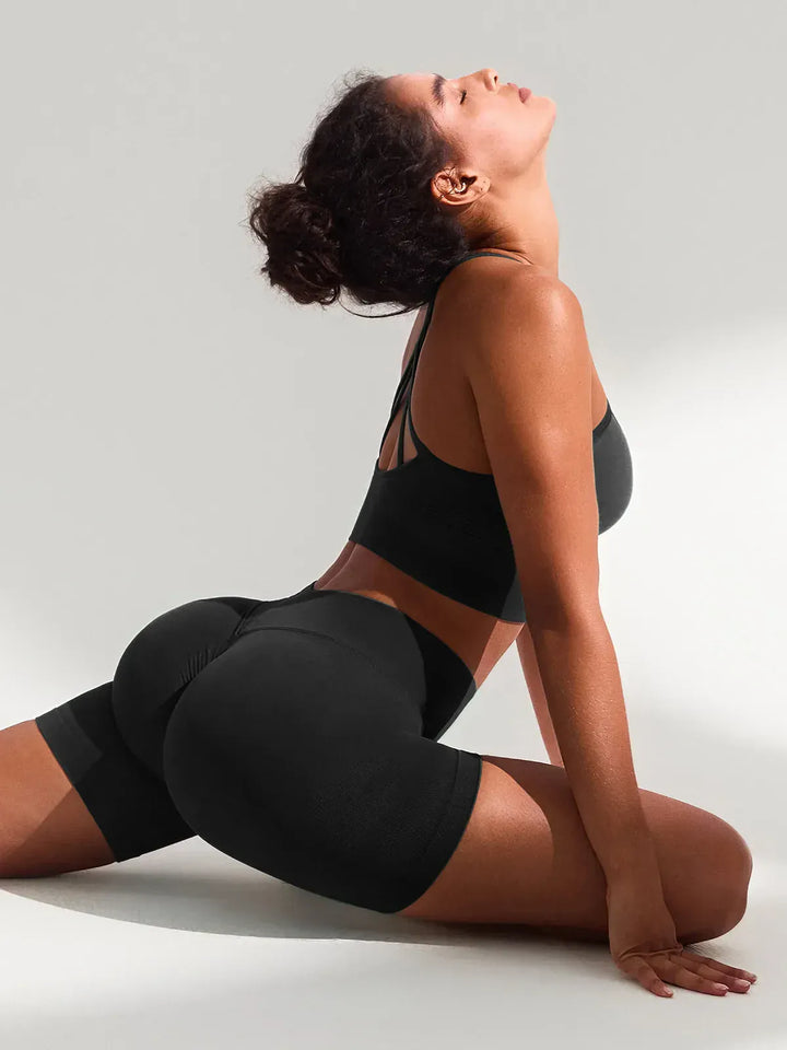 Butt Lifting Seamless Bra Scrunch Leggings Set