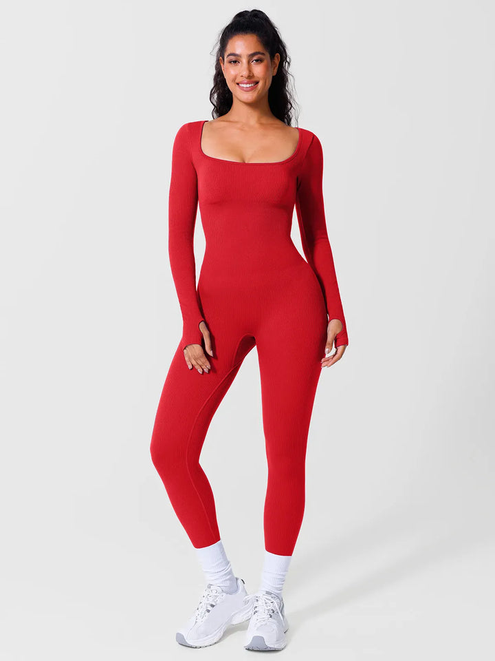 Shapewear Long Sleeve Thumb Hole Jumpsuit