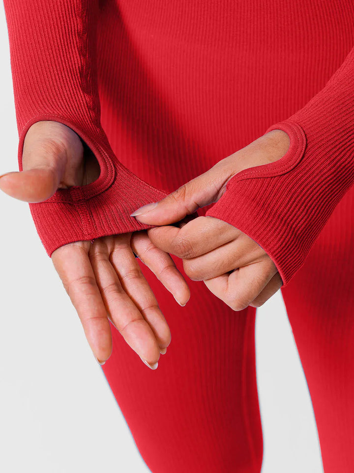 Shapewear Long Sleeve Thumb Hole Jumpsuit