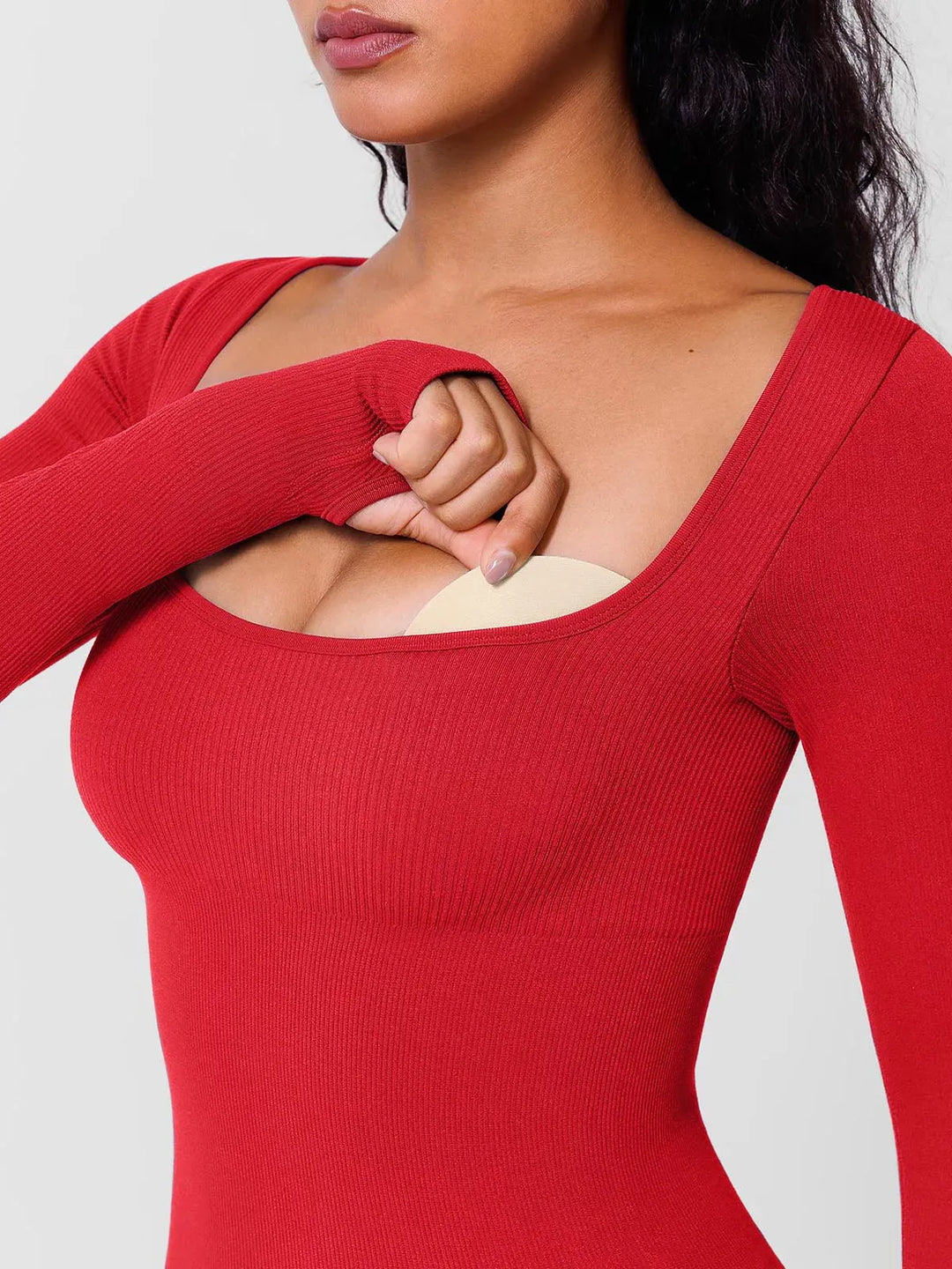 Shapewear Long Sleeve Thumb Hole Jumpsuit