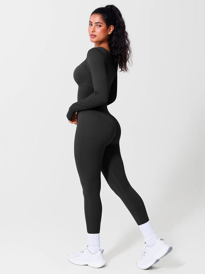 Shapewear Long Sleeve Thumb Hole Jumpsuit