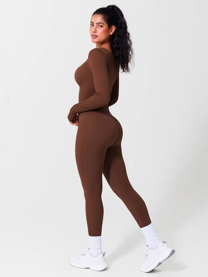 Shapewear Long Sleeve Thumb Hole Jumpsuit