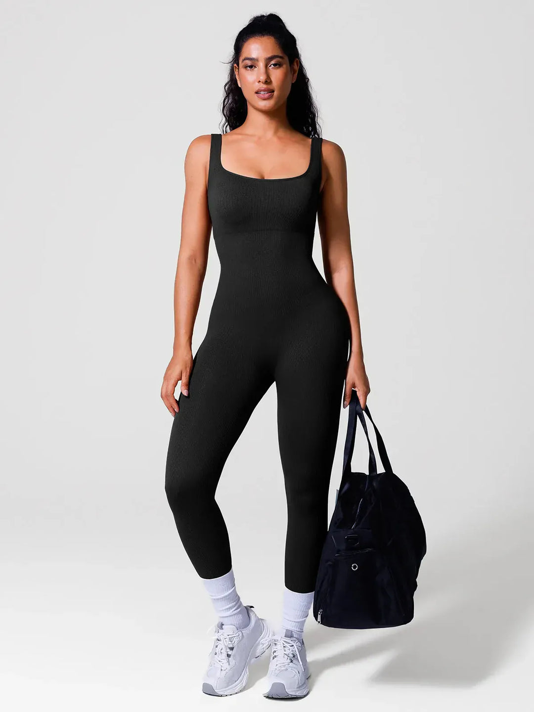 Seamless Square Neck Tummy Control Jumpsuits