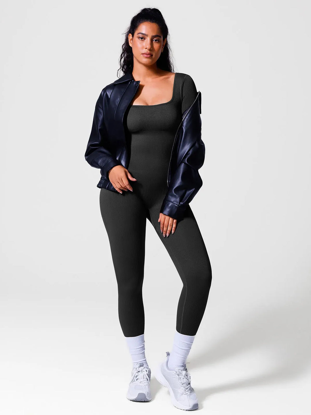 Shapewear Long Sleeve Thumb Hole Jumpsuit