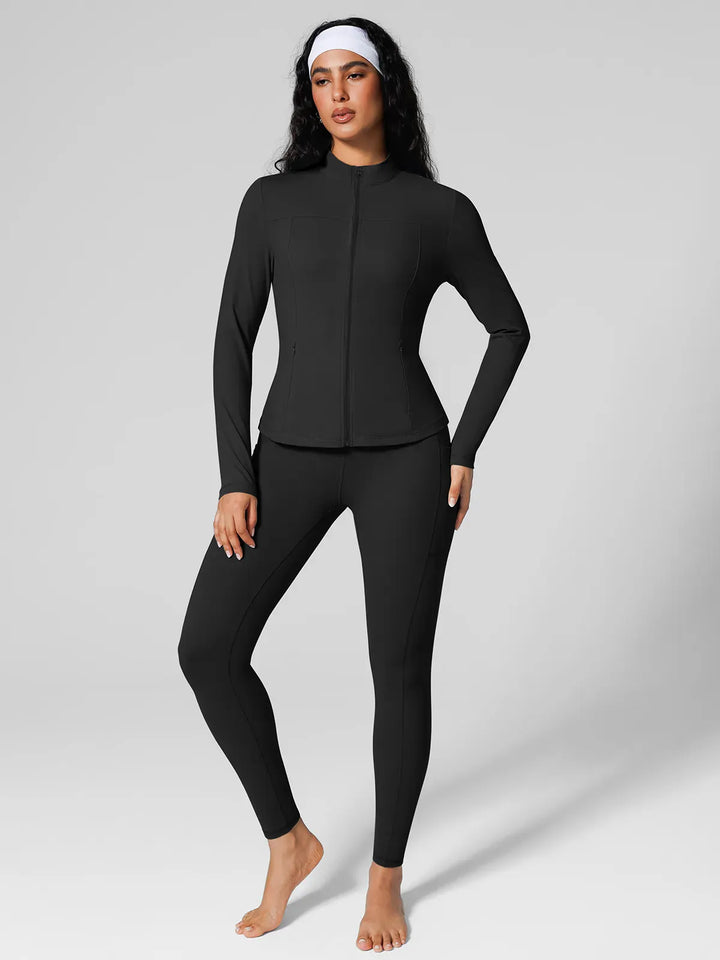 Athleisure Hidden Pockets Cropped Jacket