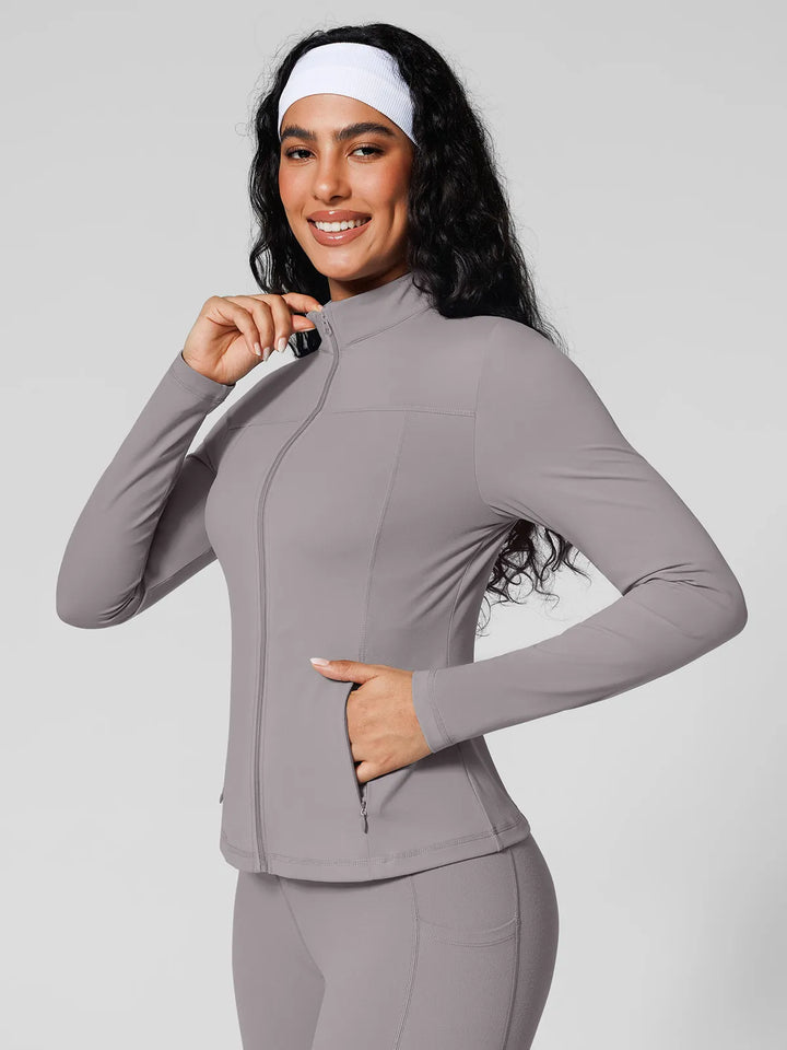 Athleisure Hidden Pockets Cropped Jacket