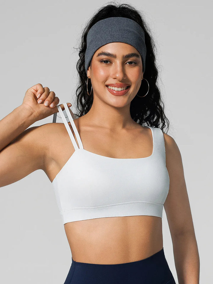 Seamless Dual Style Square Neckline Sports Bra