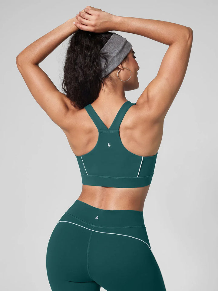 Wide Strap Yoga-Friendly Sports Bra