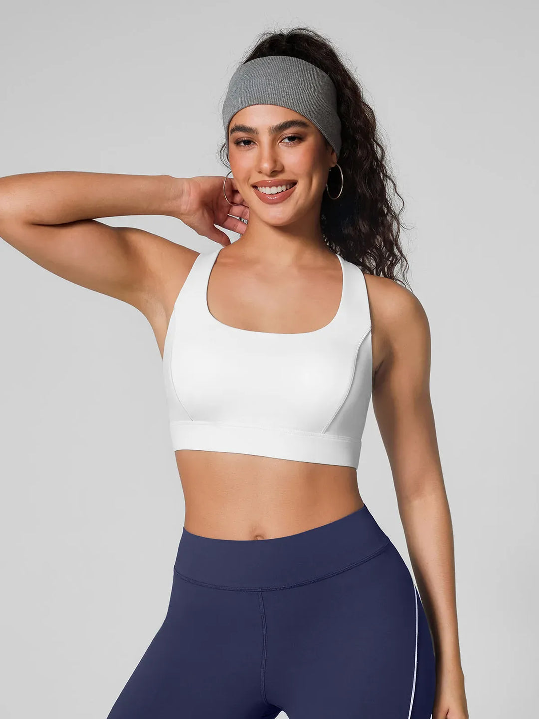 Wide Strap Yoga-Friendly Sports Bra