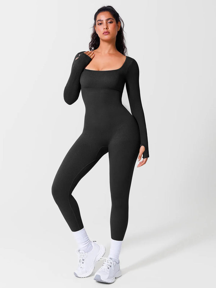 Shapewear Long Sleeve Thumb Hole Jumpsuit
