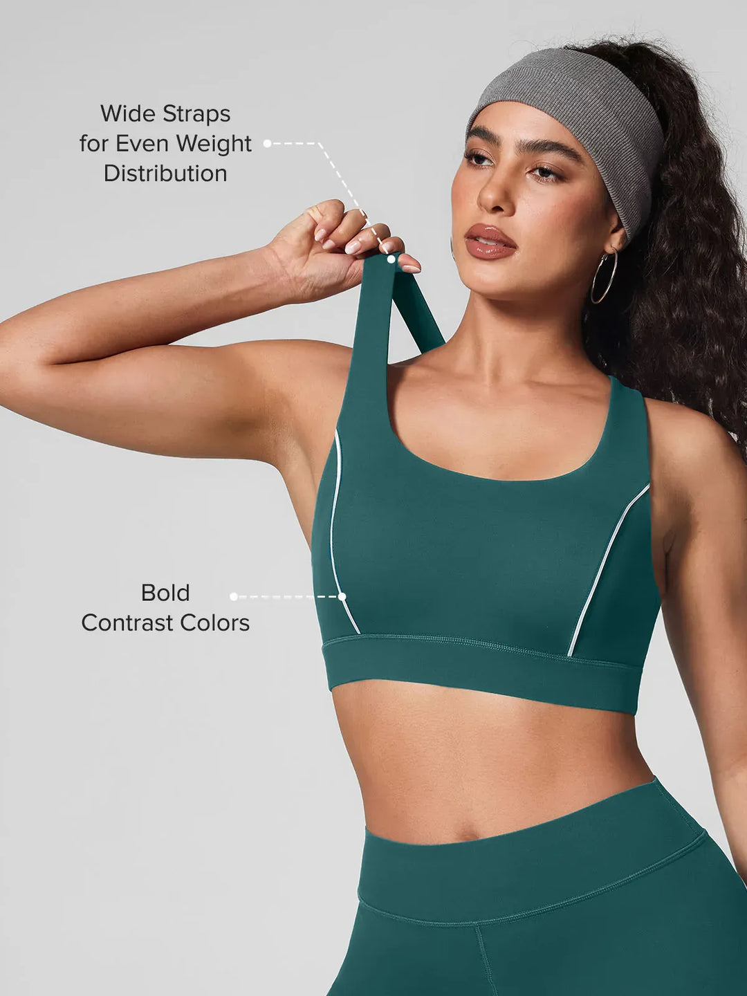 Wide Strap Yoga-Friendly Sports Bra