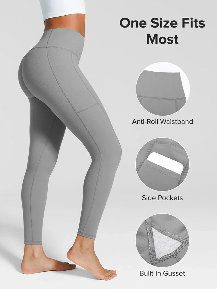 One Size Fits Most Sporty High-Waisted Leggings