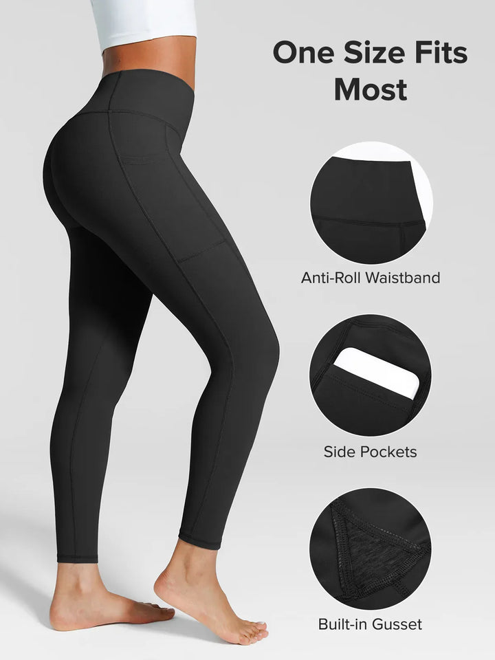 One Size Fits Most Sporty High-Waisted Leggings