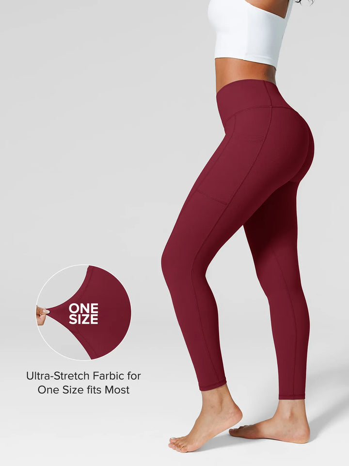One Size Fits Most Sporty High-Waisted Leggings