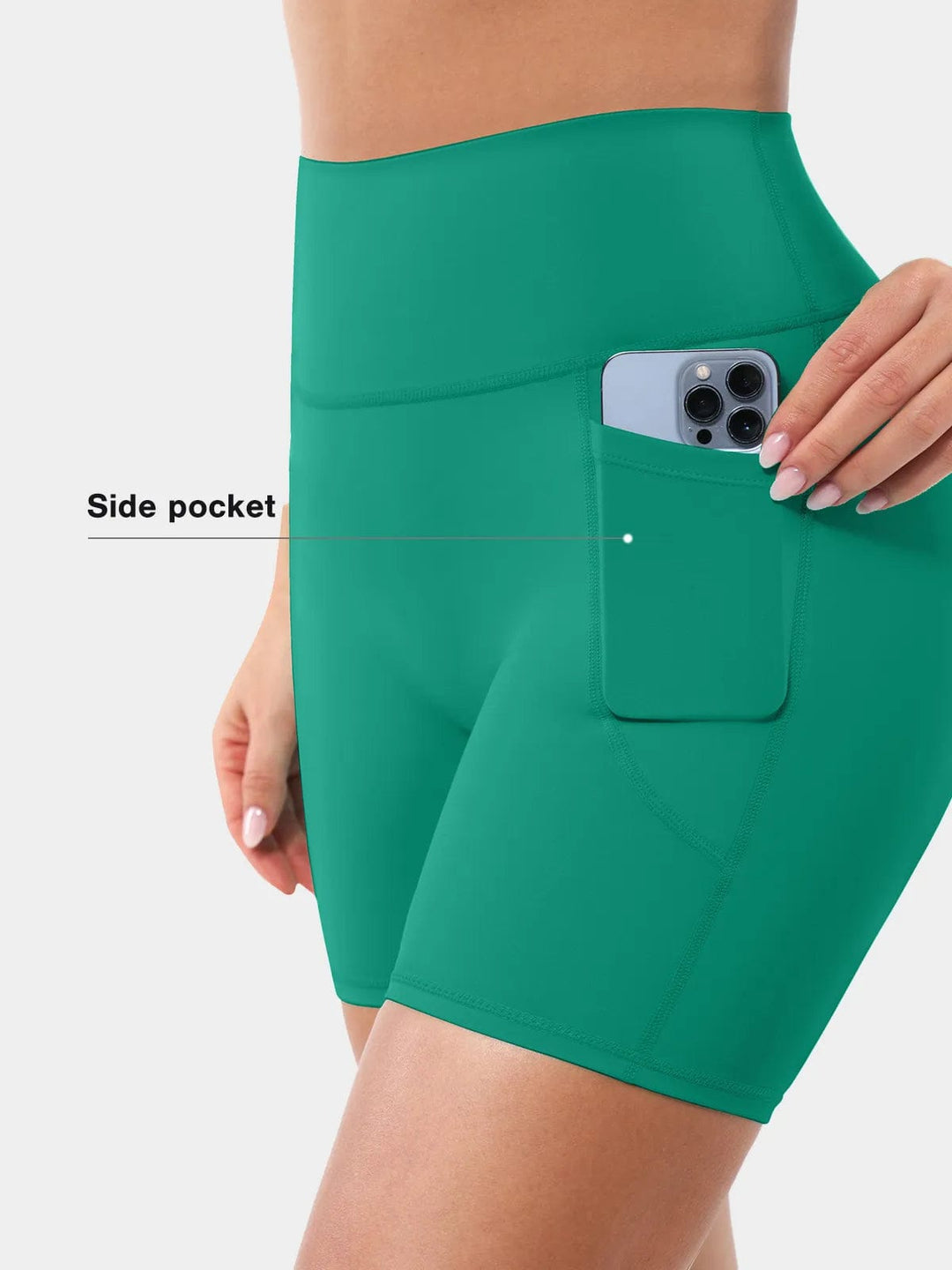 A model wearing a BRXL® BrxlZero™ Biker Shorts With Pockets in