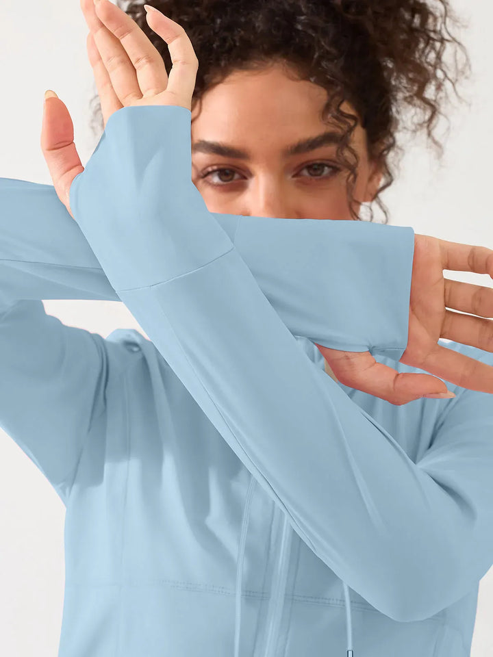 A model wearing a BRXL® Lightweight UV Protection Summer Jacket in