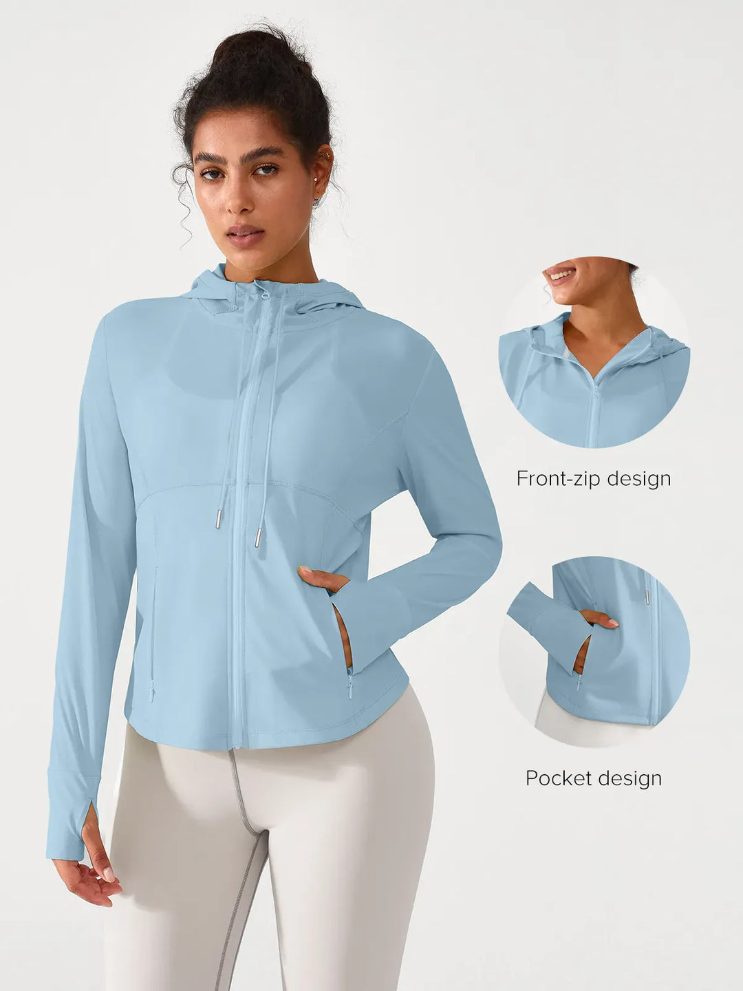 A model wearing a BRXL® Lightweight UV Protection Summer Jacket in