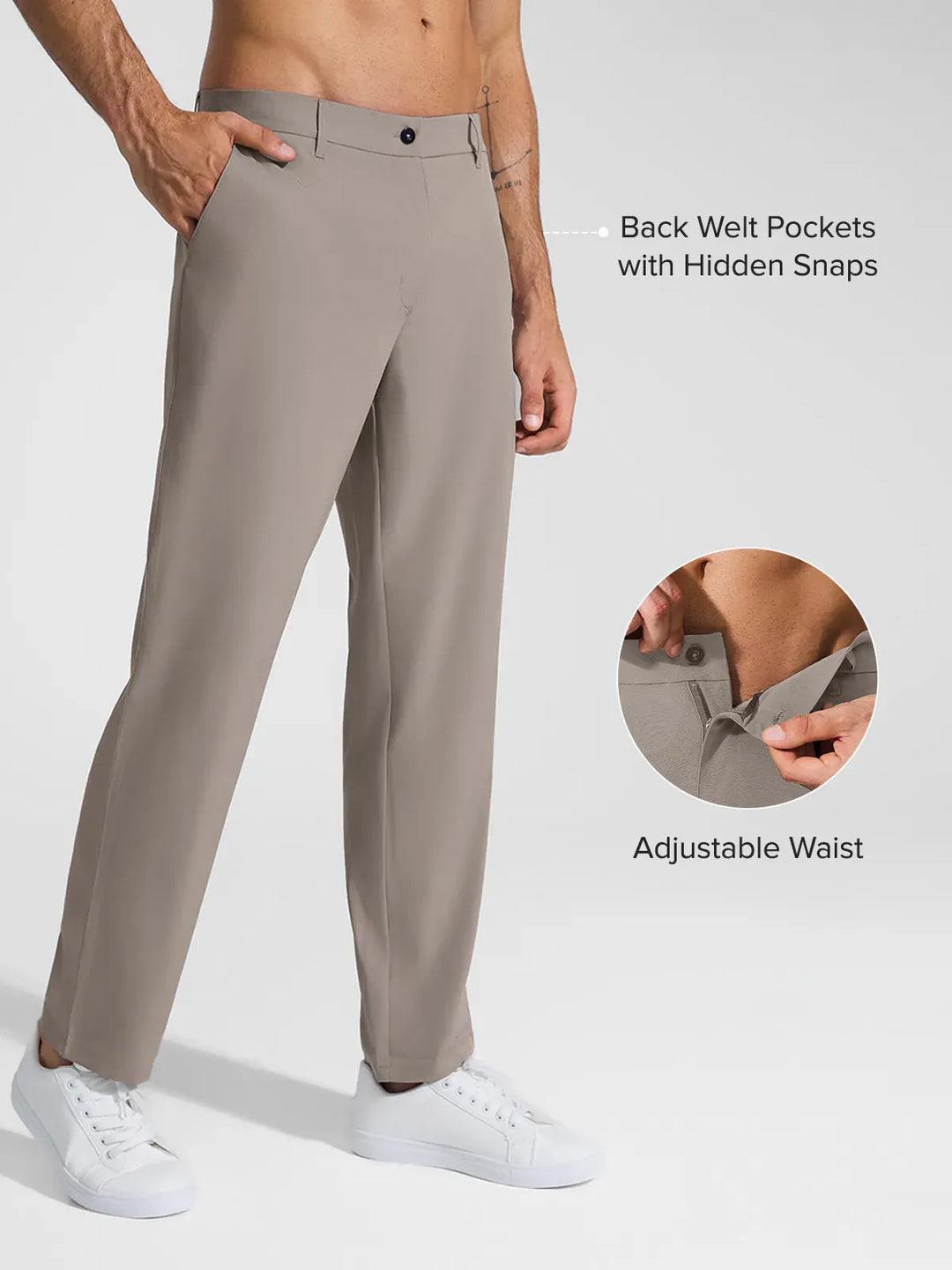 A model wearing a BRXL® Men’s Straight Leg Golf Pants in