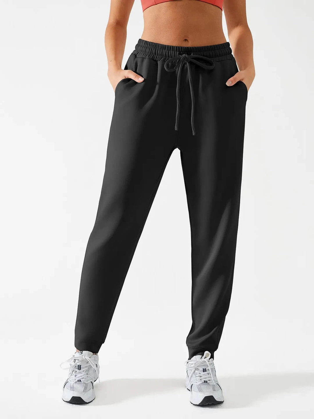 BRXL® XS(0-2) / Black Slim Fit Sweatpants with Pockets for Women
