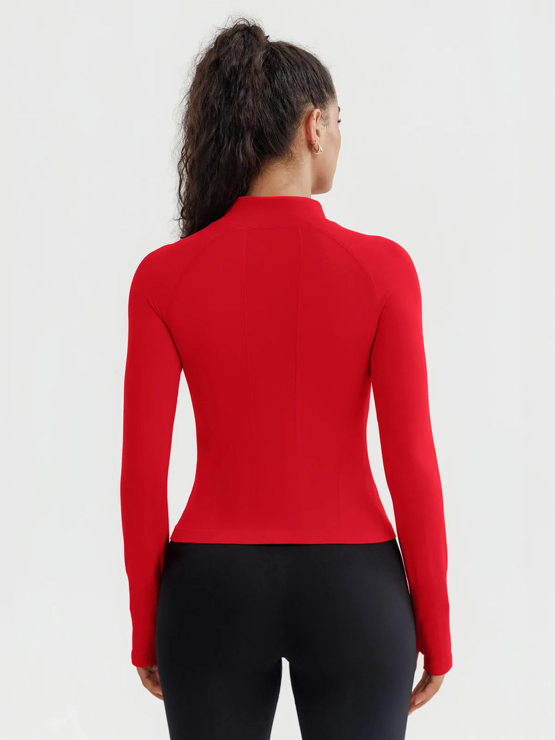 BrxlGrit™ Slim Fit Seamless Zip Up  Mock Neck Jacket