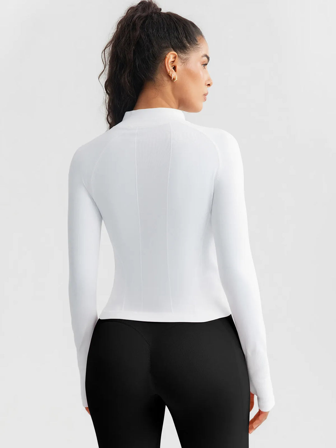BrxlGrit™ Slim Fit Seamless Zip Up  Mock Neck Jacket