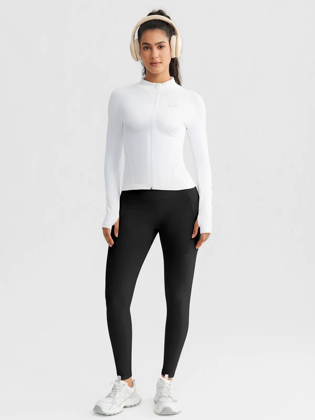 BrxlGrit™ Slim Fit Seamless Zip Up  Mock Neck Jacket