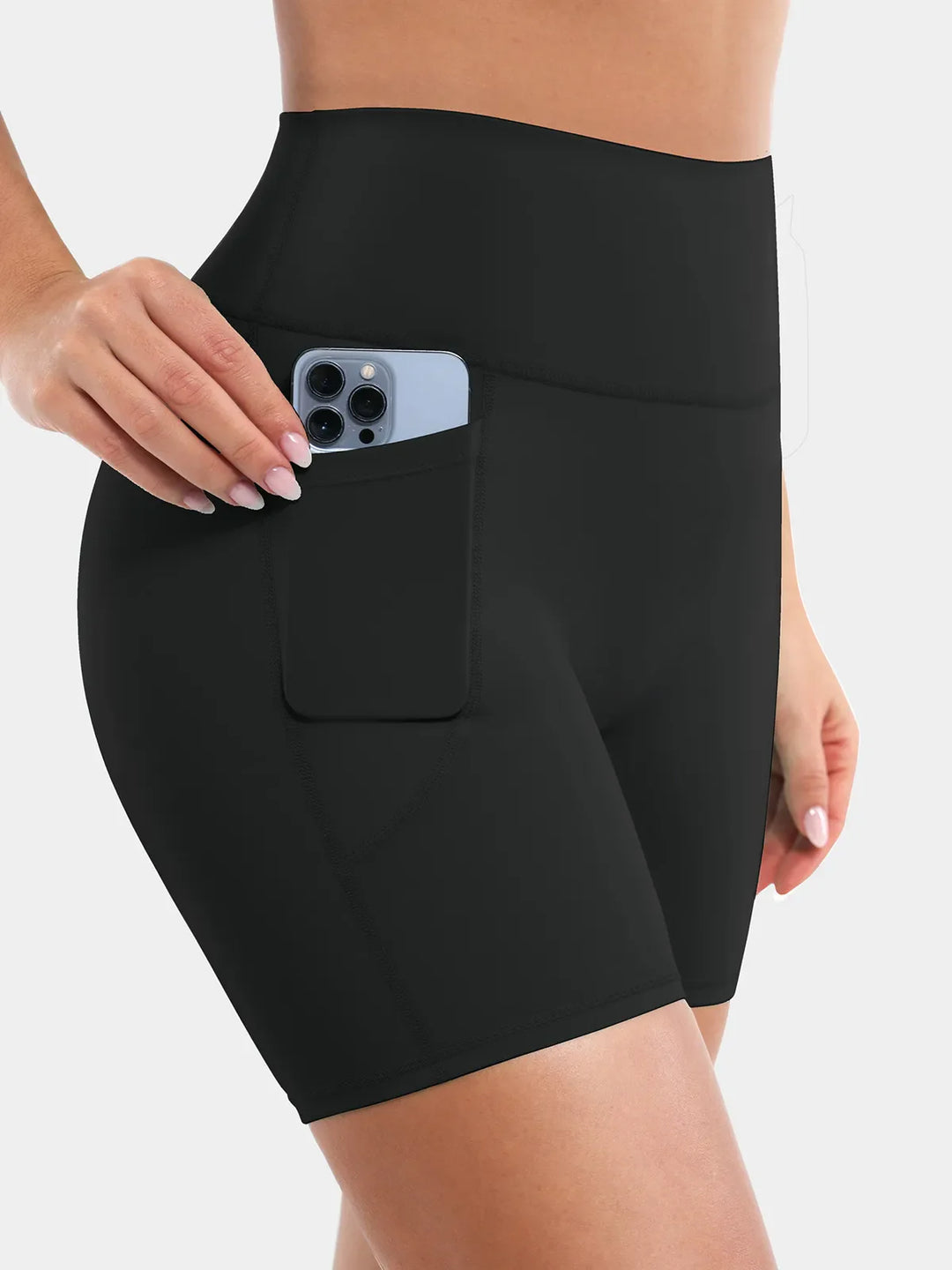 BRXL Black Sports Bra Sculpted Shorts Sculpted Leggings Set