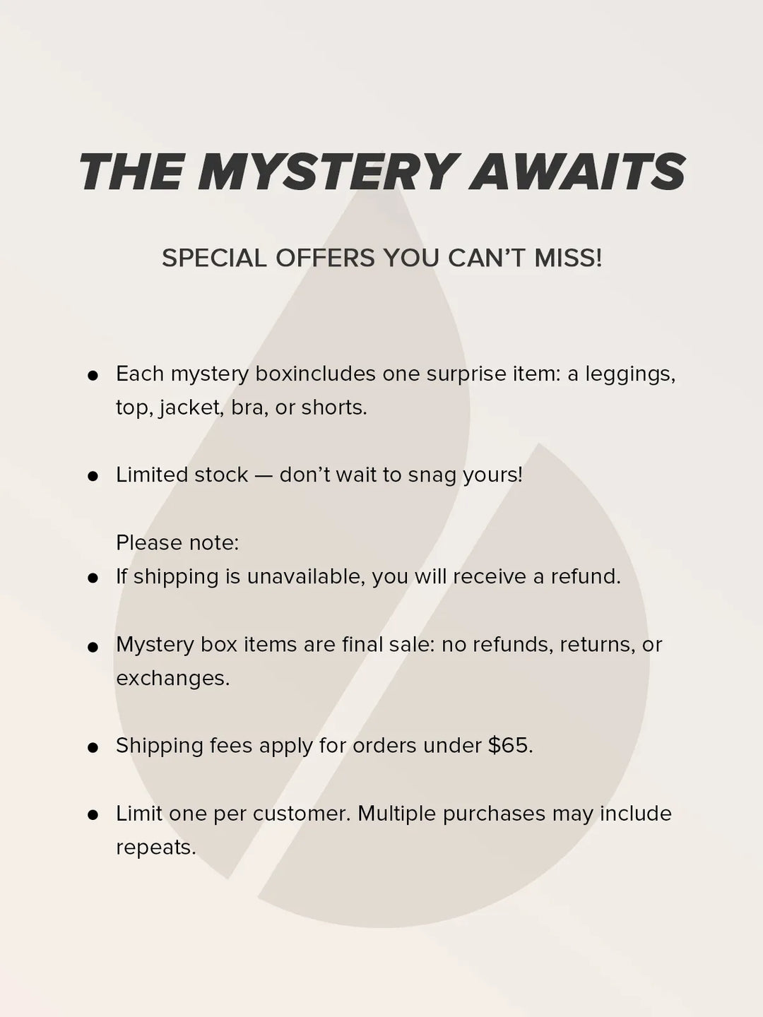 Mystery Box: $9.99 for Activewear