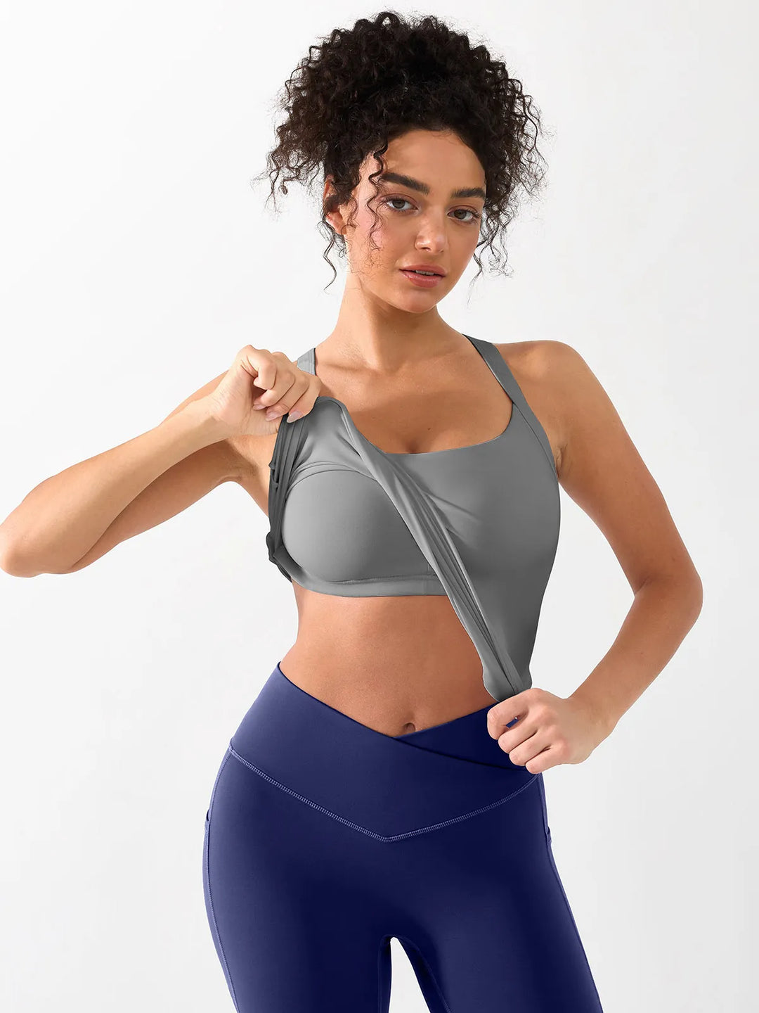 Halter Buckle Tank Top with Shlef Bra For Low Impact Yoga