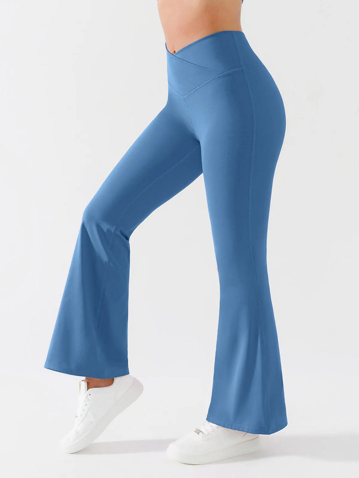 Crossover Flared Yoga Pants