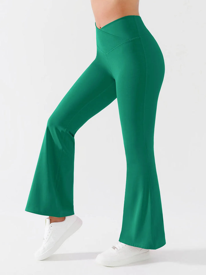 Crossover Flared Yoga Pants