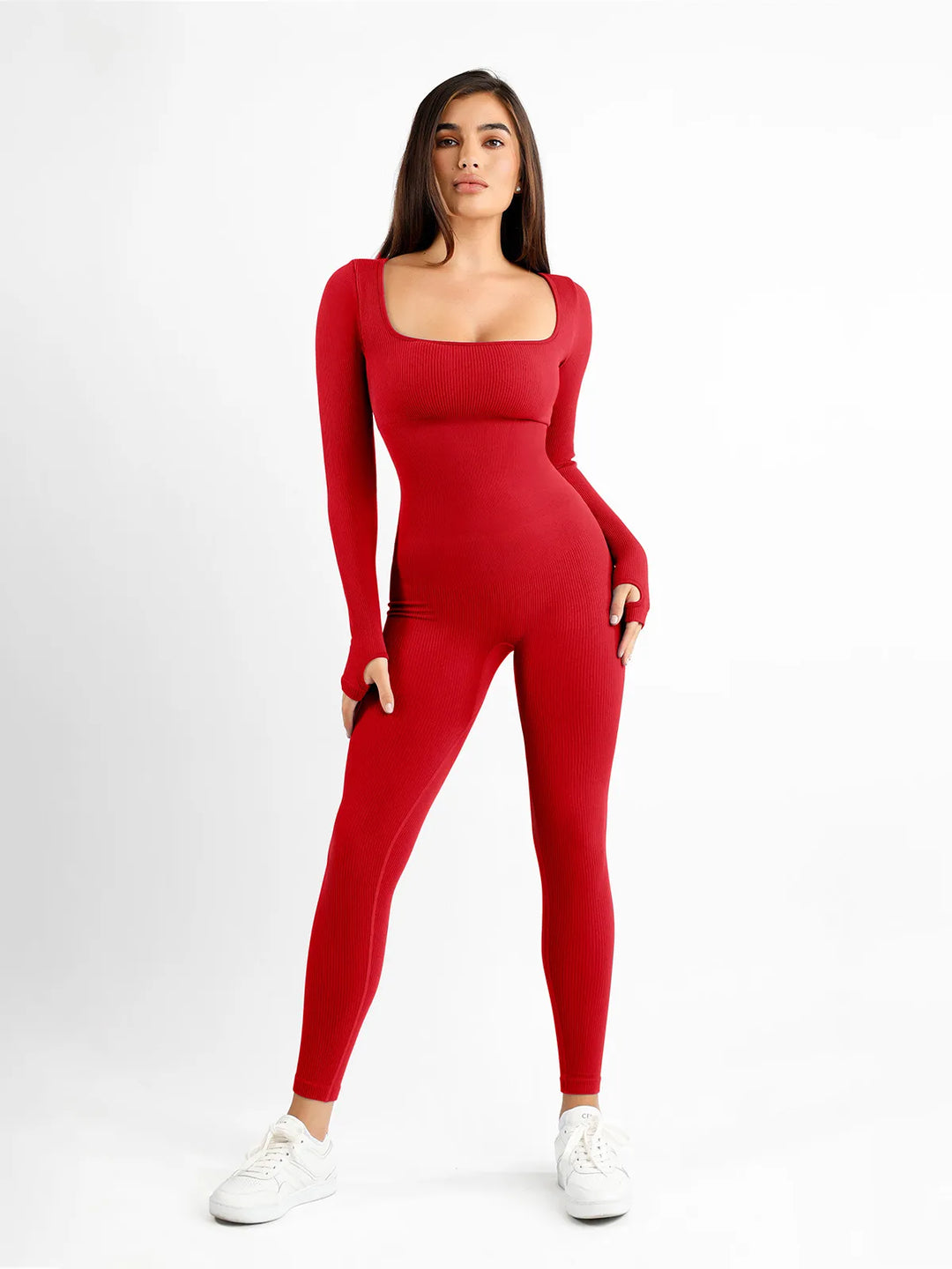 Shapewear Long Sleeve Thumb Hole Jumpsuit