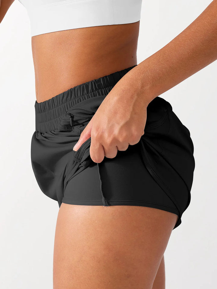 Running Shorts with Phone Pocket For Women