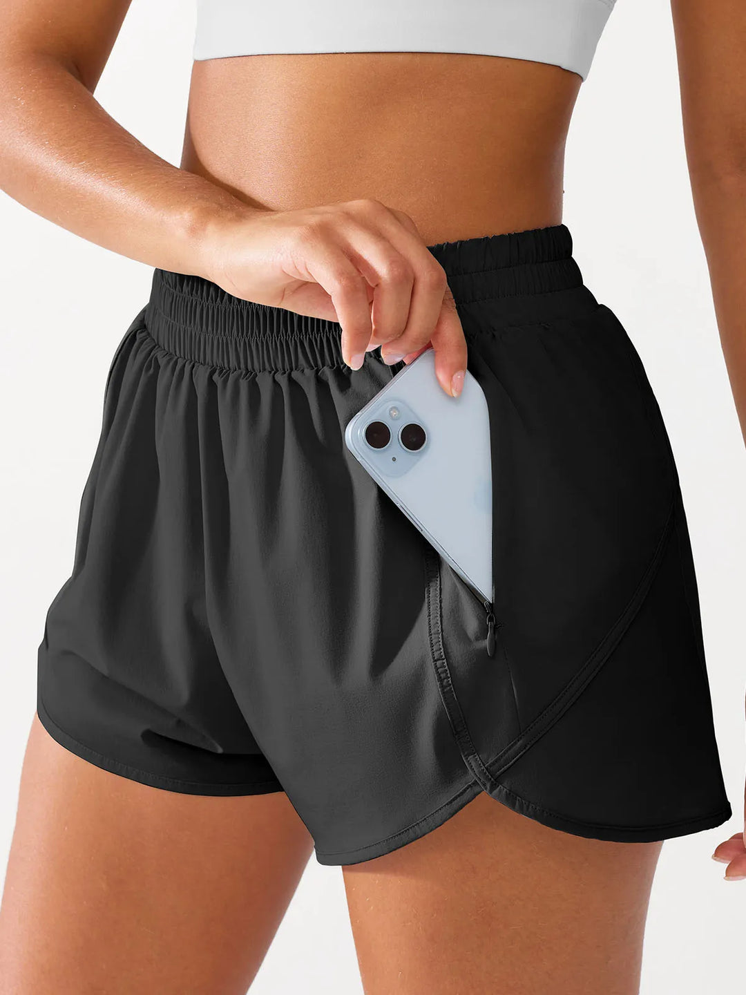 Running Shorts with Phone Pocket For Women