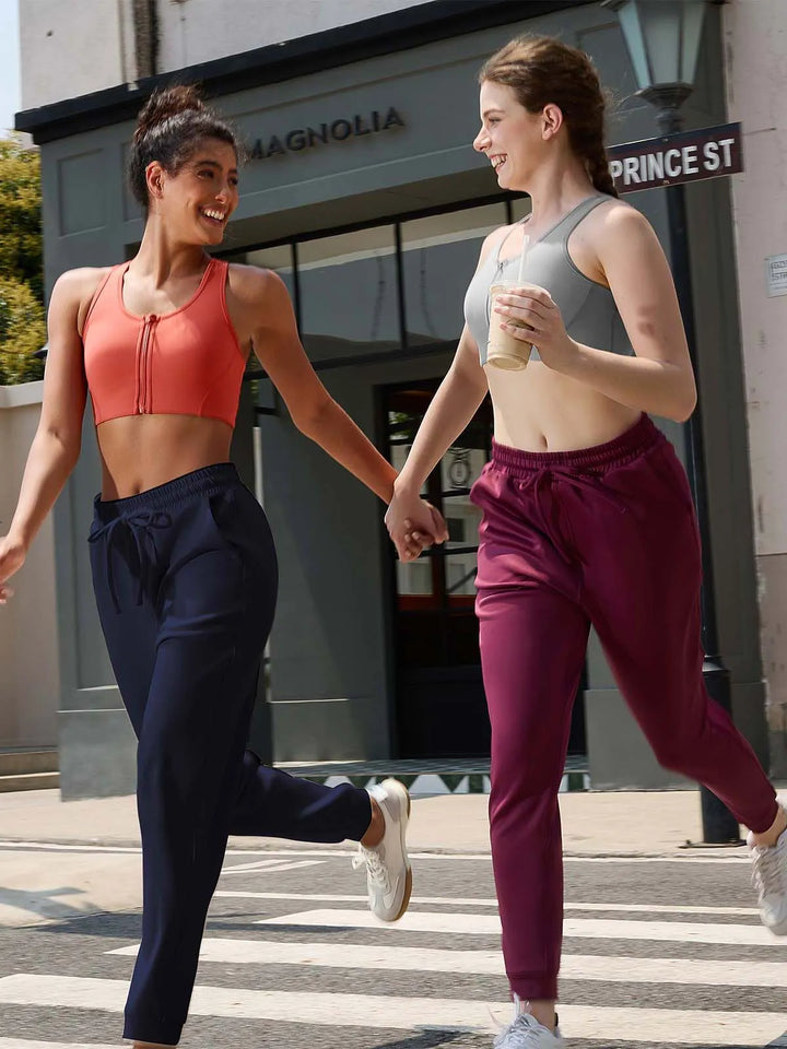 Slim Fit Sweatpants with Pockets for Women