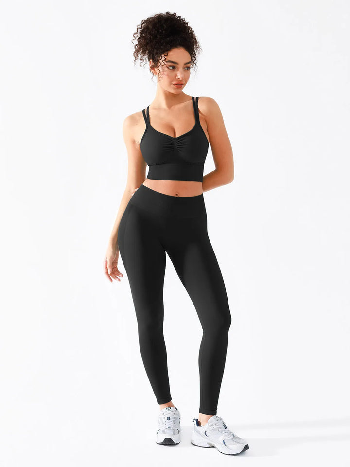 Butt Lifting Seamless Bra Scrunch Leggings Set