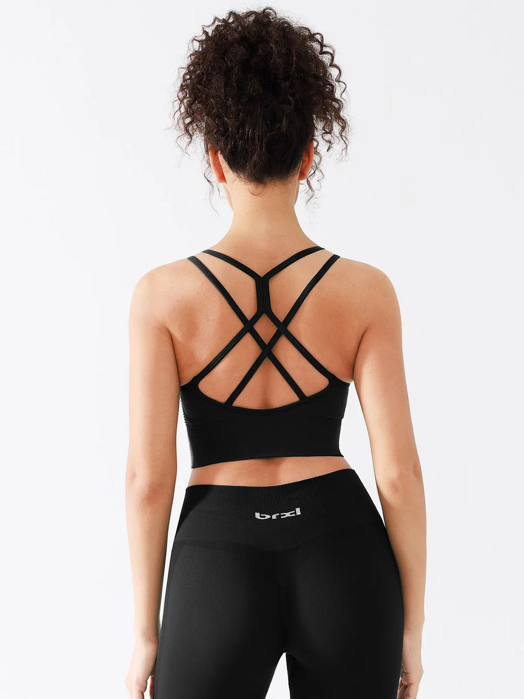 Seamless Criss Cross Spaghetti Racerback Sports Bra