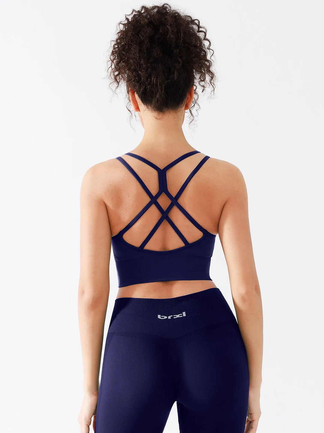 Seamless Criss Cross Spaghetti Racerback Sports Bra