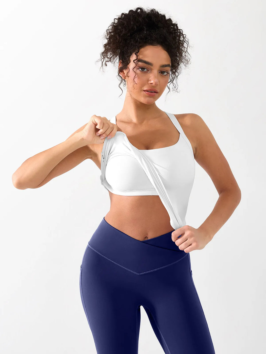 Halter Buckle Tank Top with Shlef Bra For Low Impact Yoga