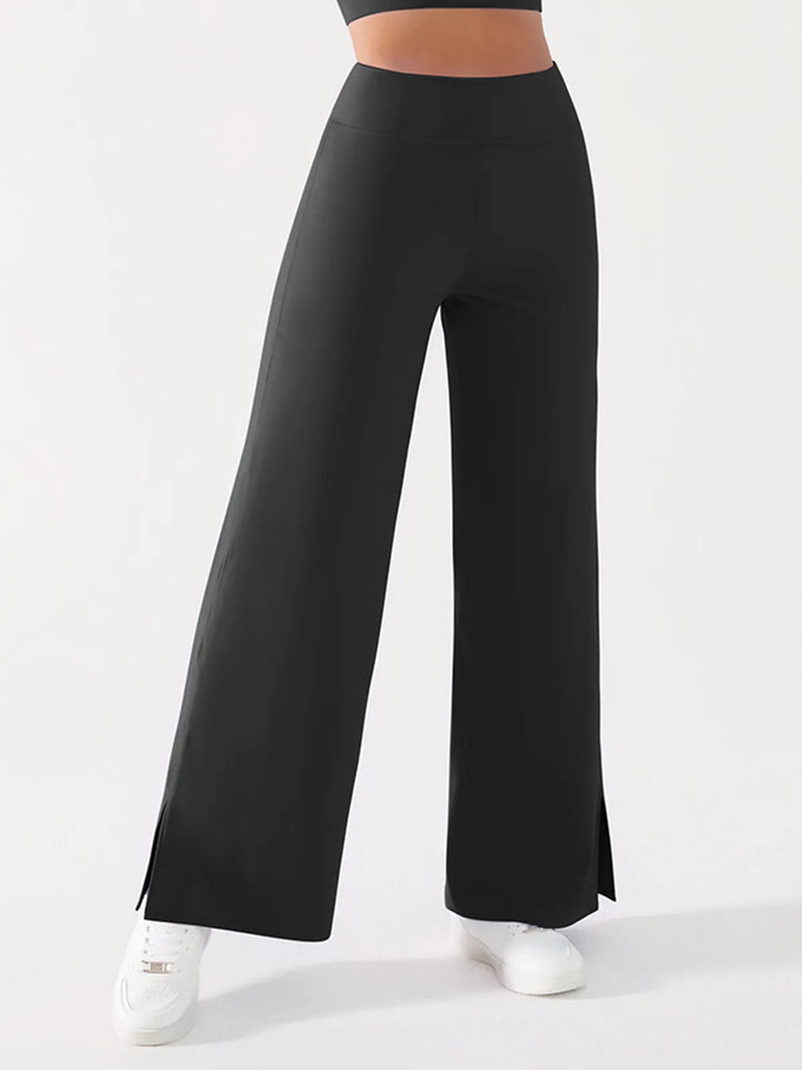 High Waisted Wide Leg Yoga Pants with Pockets