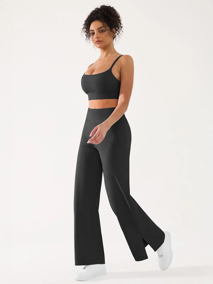 High Waisted Wide Leg Yoga Pants with Pockets