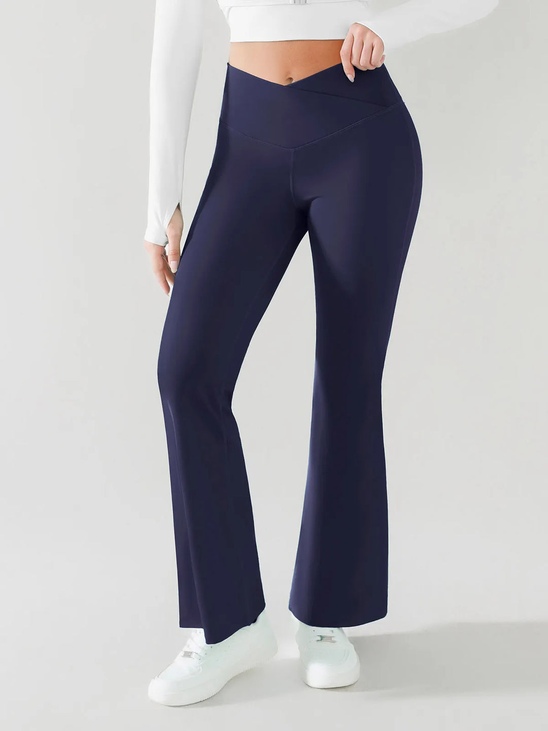 Crossover Flared Yoga Pants