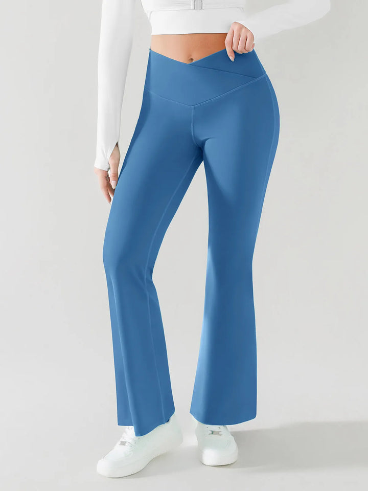 Crossover Flared Yoga Pants