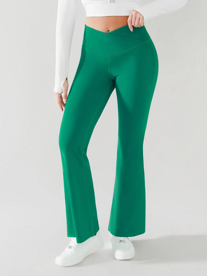 Crossover Flared Yoga Pants