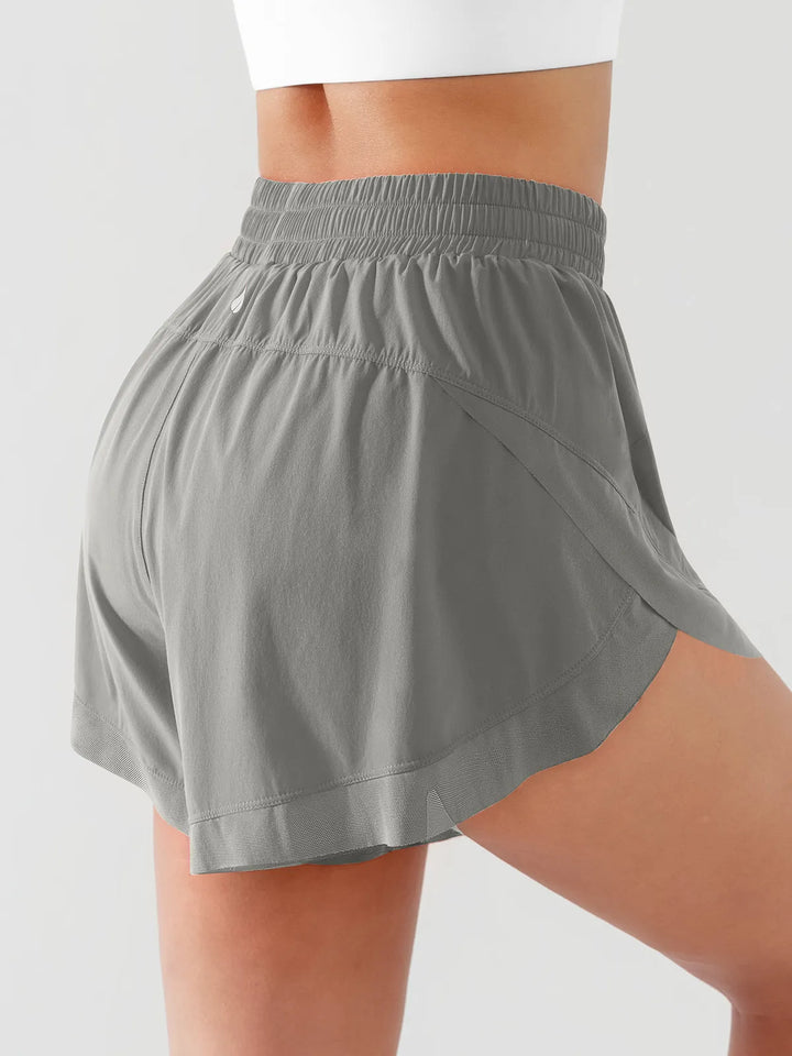 High Waisted Butterfly Split Running Shorts For Women