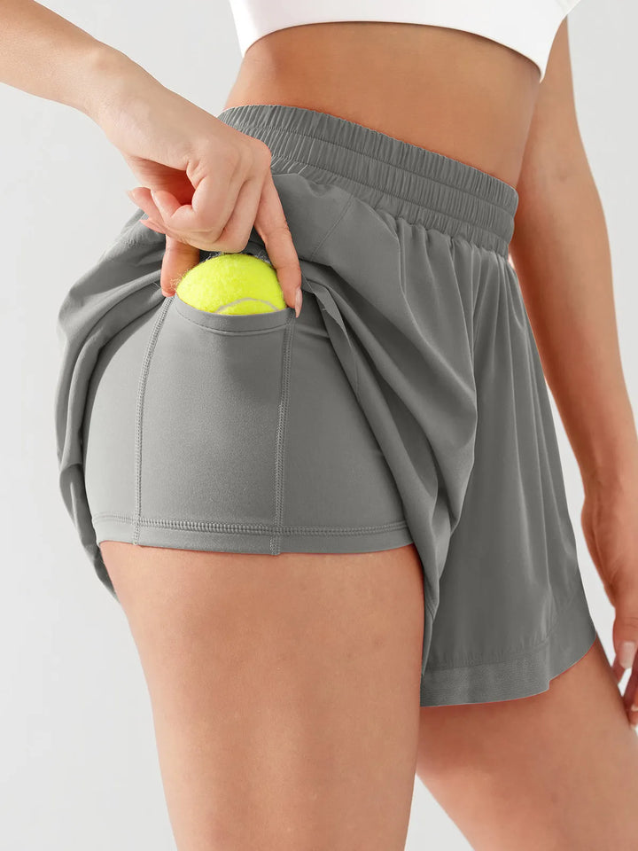 High Waisted Butterfly Split Running Shorts For Women