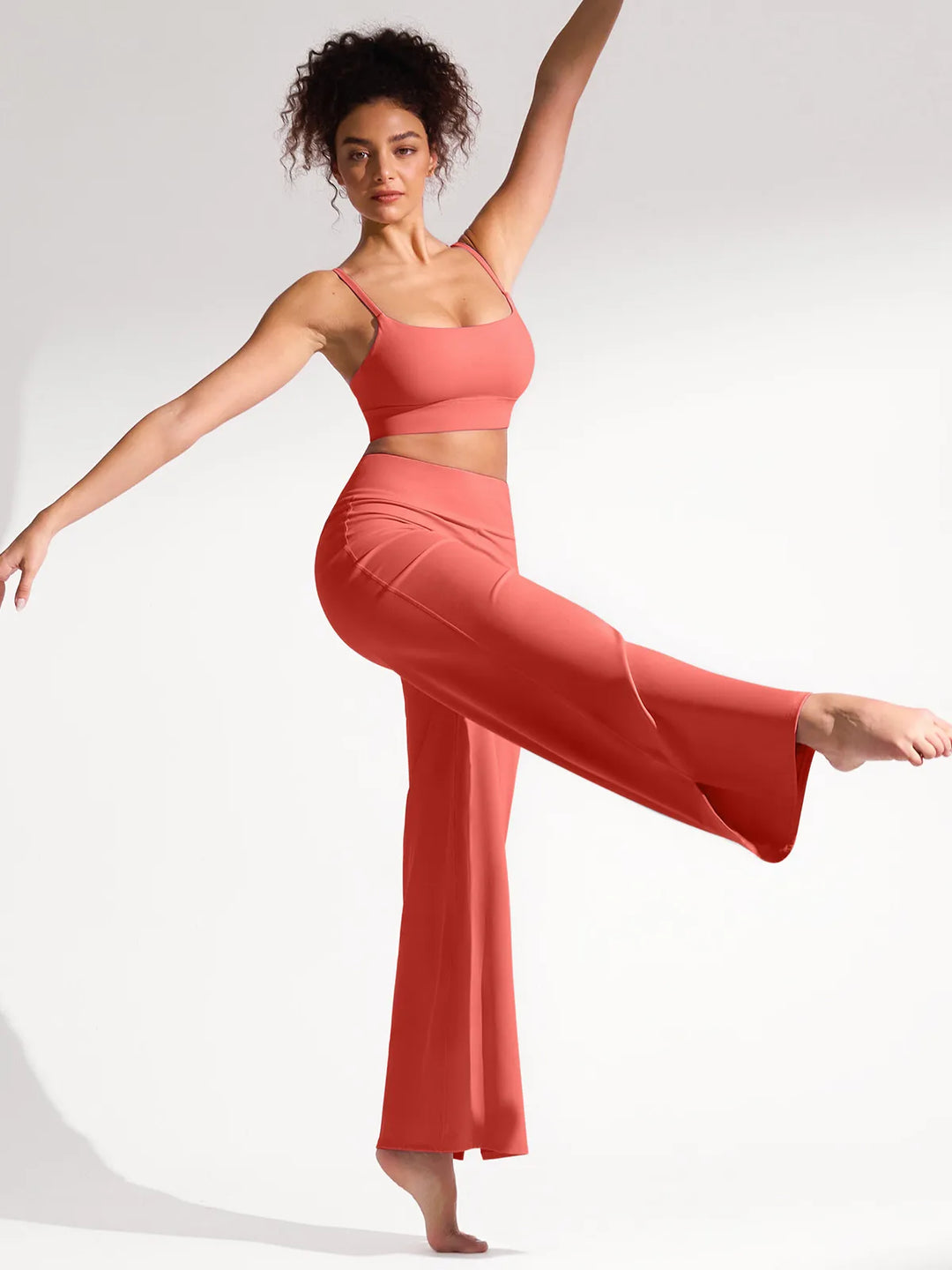 High Waisted Wide Leg Yoga Pants with Pockets