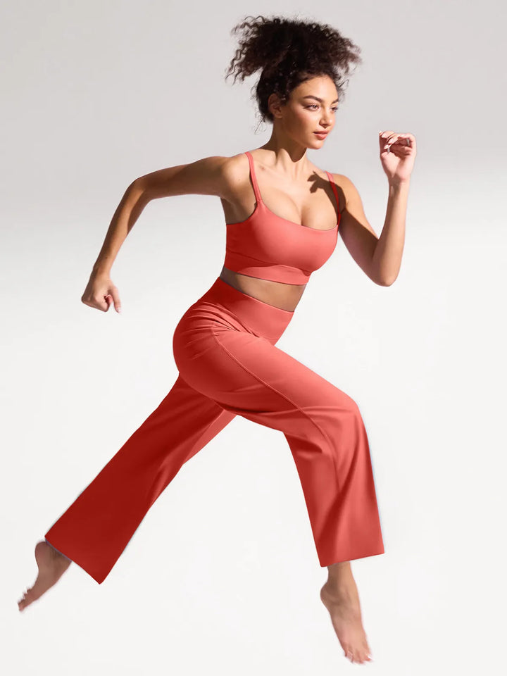 High Waisted Wide Leg Yoga Pants with Pockets