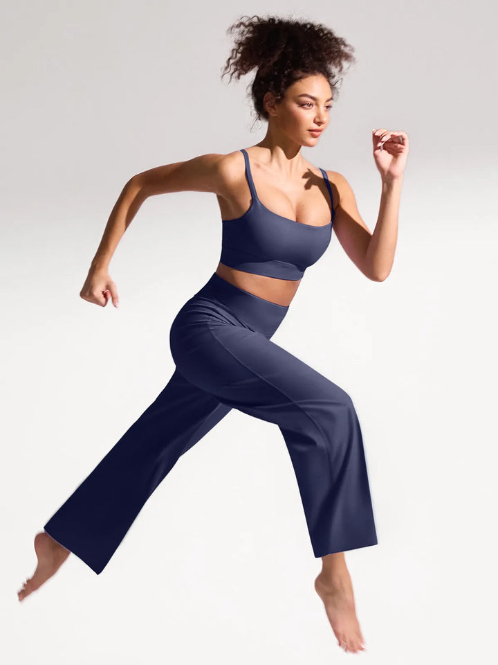 High Waisted Wide Leg Yoga Pants with Pockets