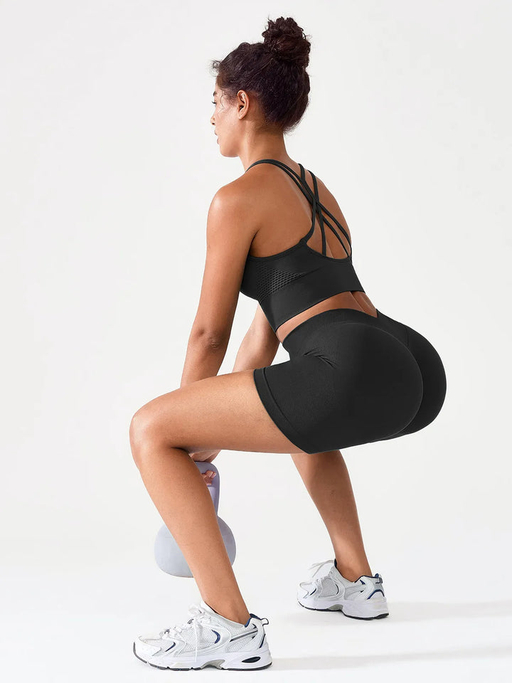 BrxlGrit™ Seamless Scrunch Butt Workout Shorts